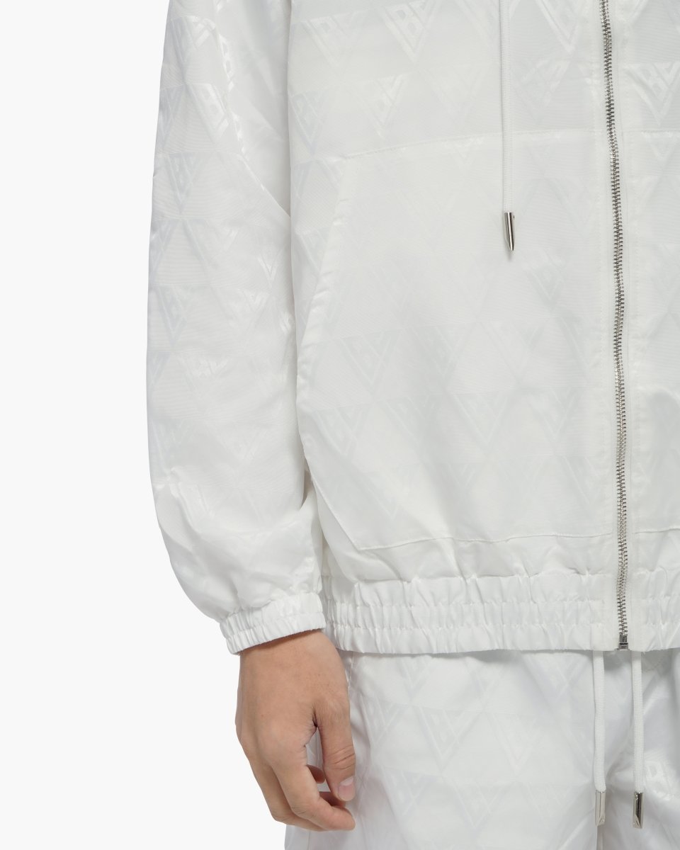Monogram 2.0 White Windbreaker Jacket - Valabasas