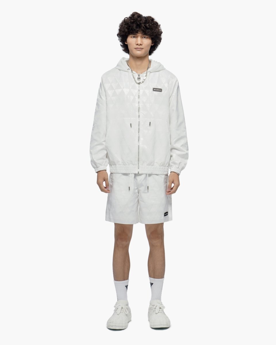 Monogram 2.0 White Windbreaker Jacket - Valabasas
