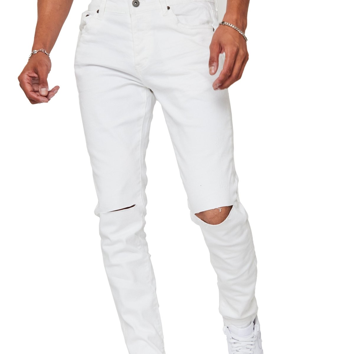 "MR CLEAN 2.0" SKINNY JEAN WHITE - Valabasas