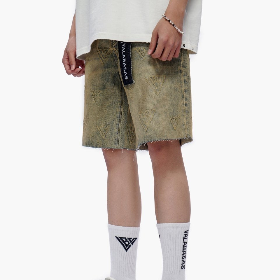 Mr. Engraved Shorts Vintage Wash - Valabasas