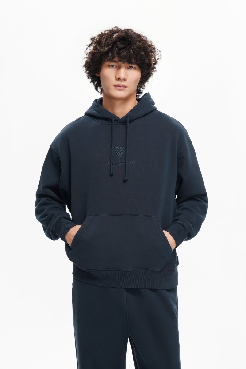 Mr. Fleece Hoodie Navy - Valabasas
