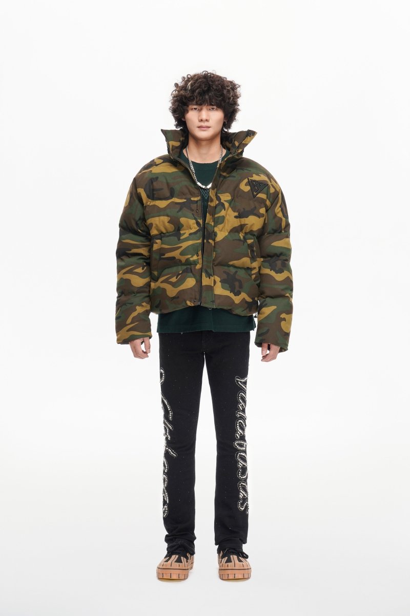 Mr. Puffer Denim Jacket — Camo - Valabasas