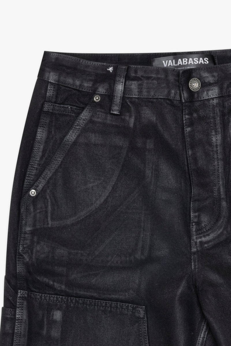 Mr. Straight Black Wash Waxed - Valabasas