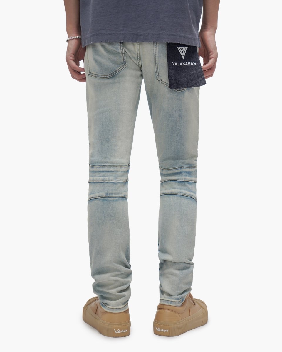 Mr.Biker Light Wash Skinny Jeans - Valabasas