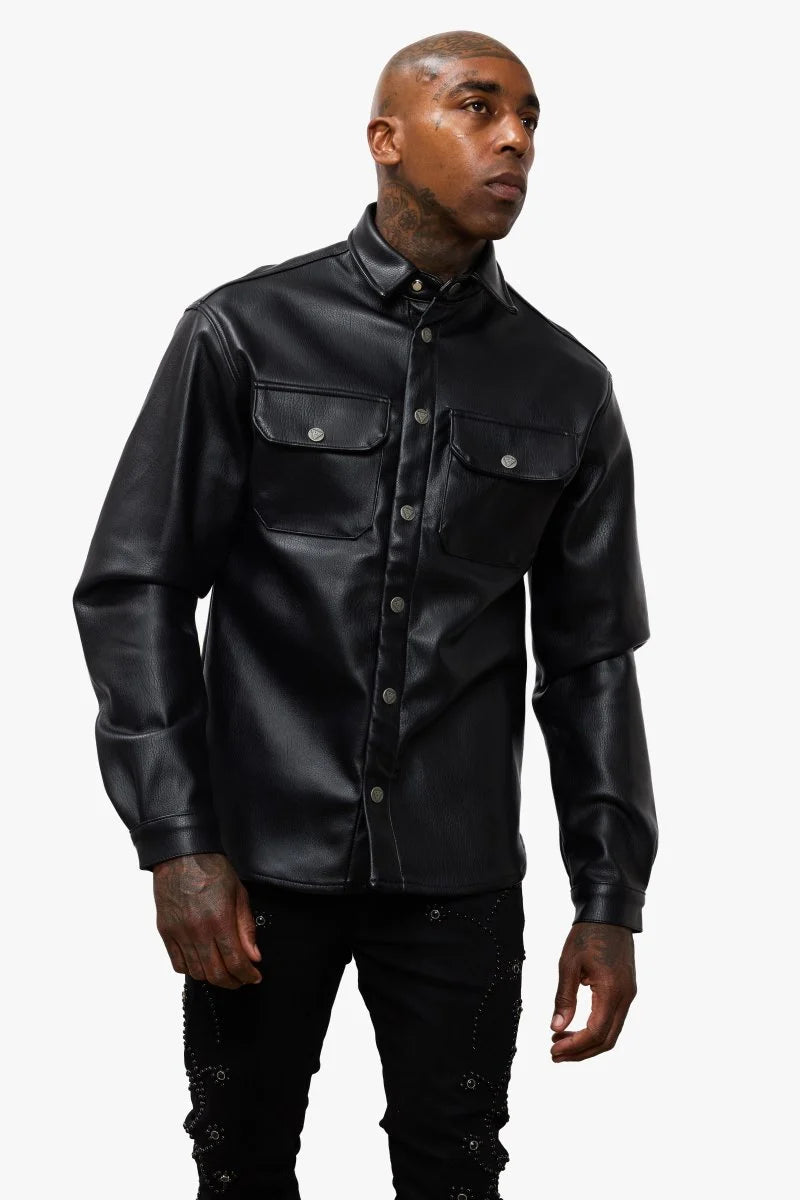 Valabasas Button Jacket - Leather