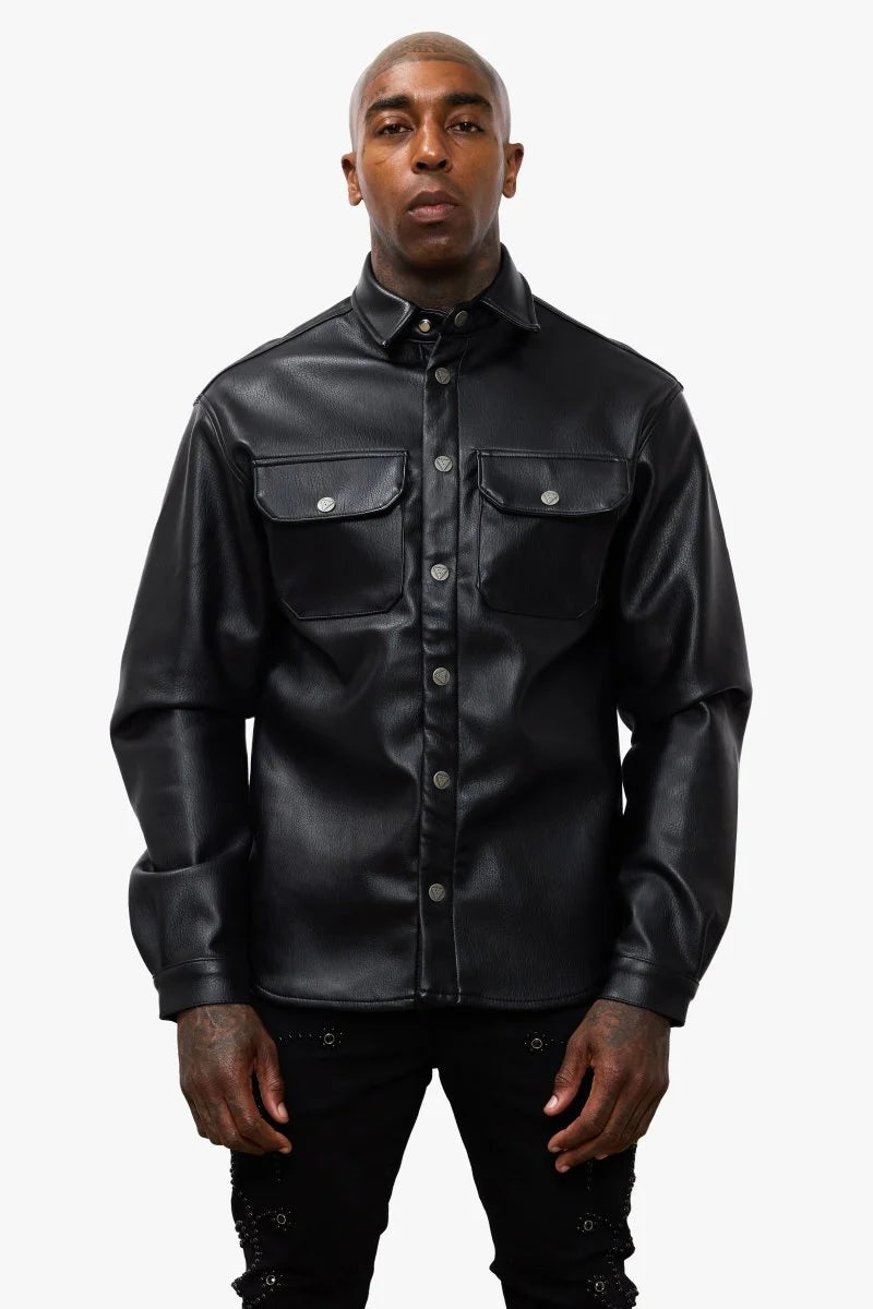 Valabasas Button Jacket - Leather