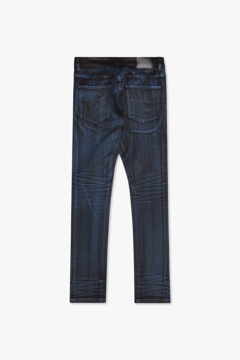 Mr.Flex Skinny Jean Black/Blue waxed - Valabasas