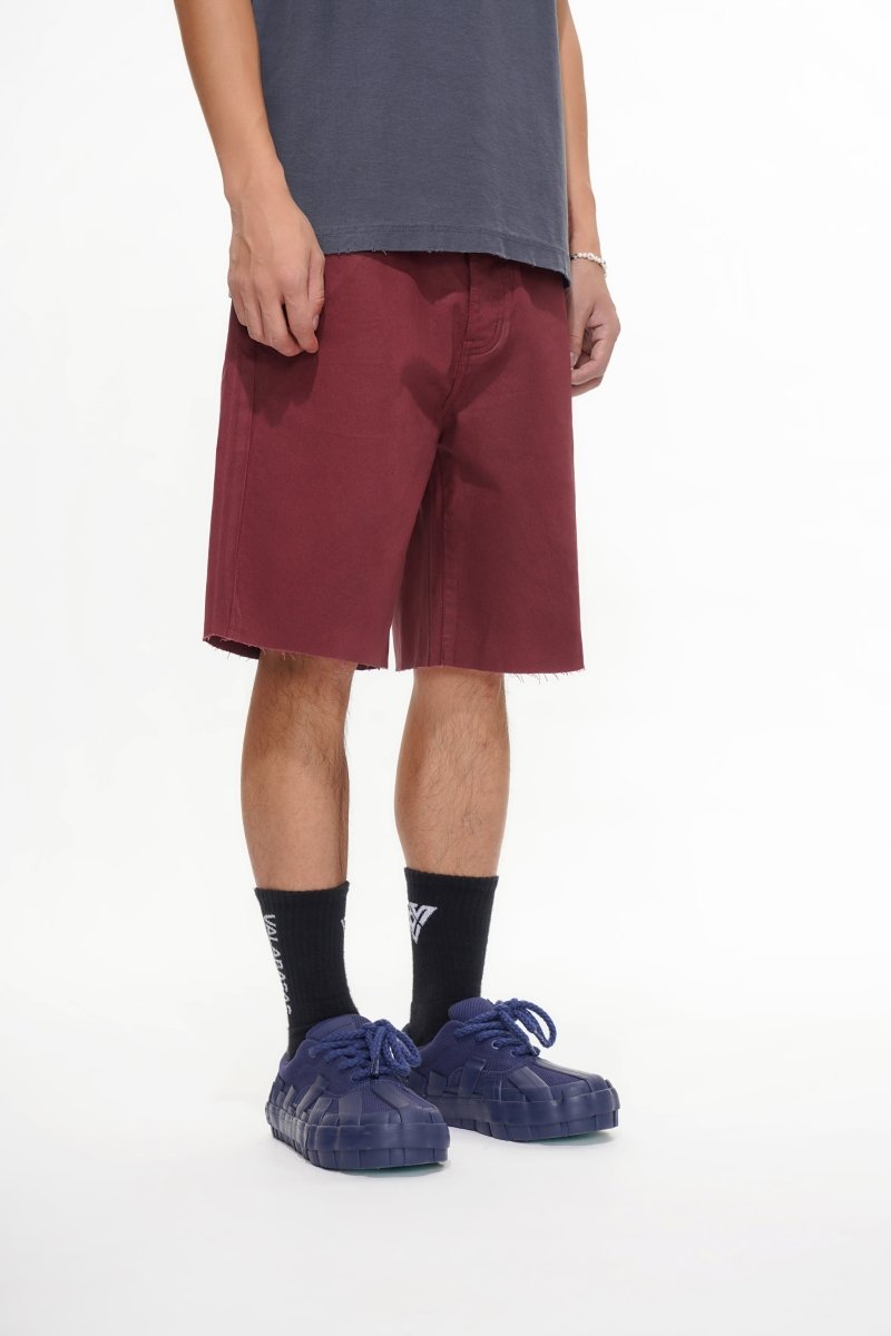 Mr.Shorts Burgundy Waxed Jorts - Valabasas