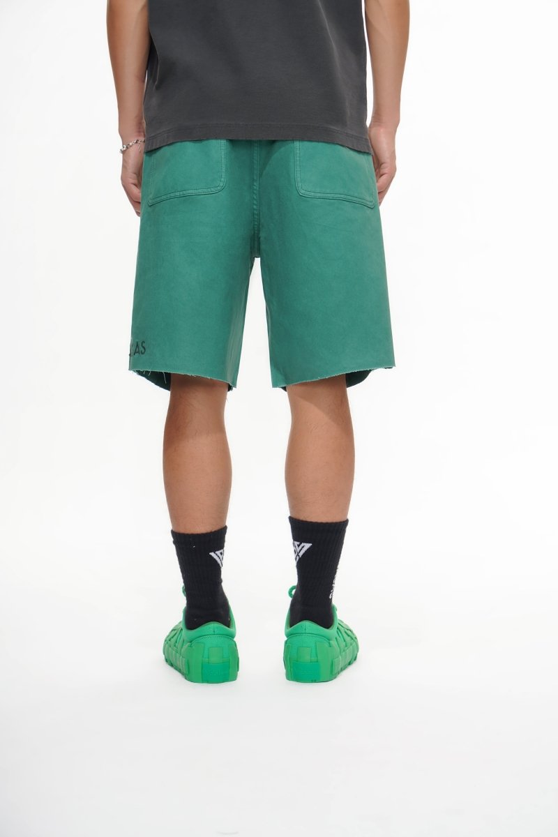 Mr.Shorts Green Waxed Jorts - Valabasas