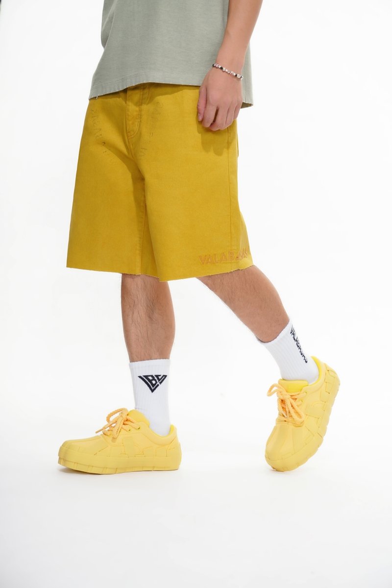Mr.Shorts Yellow Waxed Jorts - Valabasas