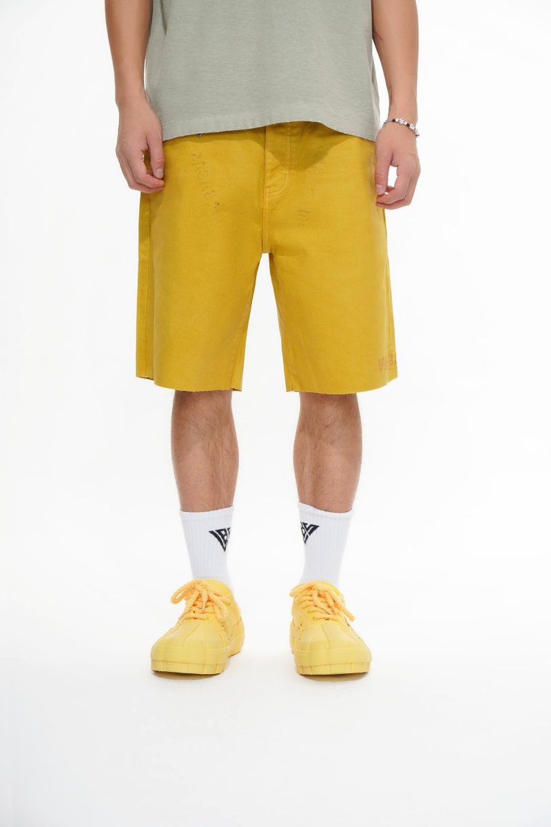 Mr.Shorts Yellow Waxed Jorts - Valabasas