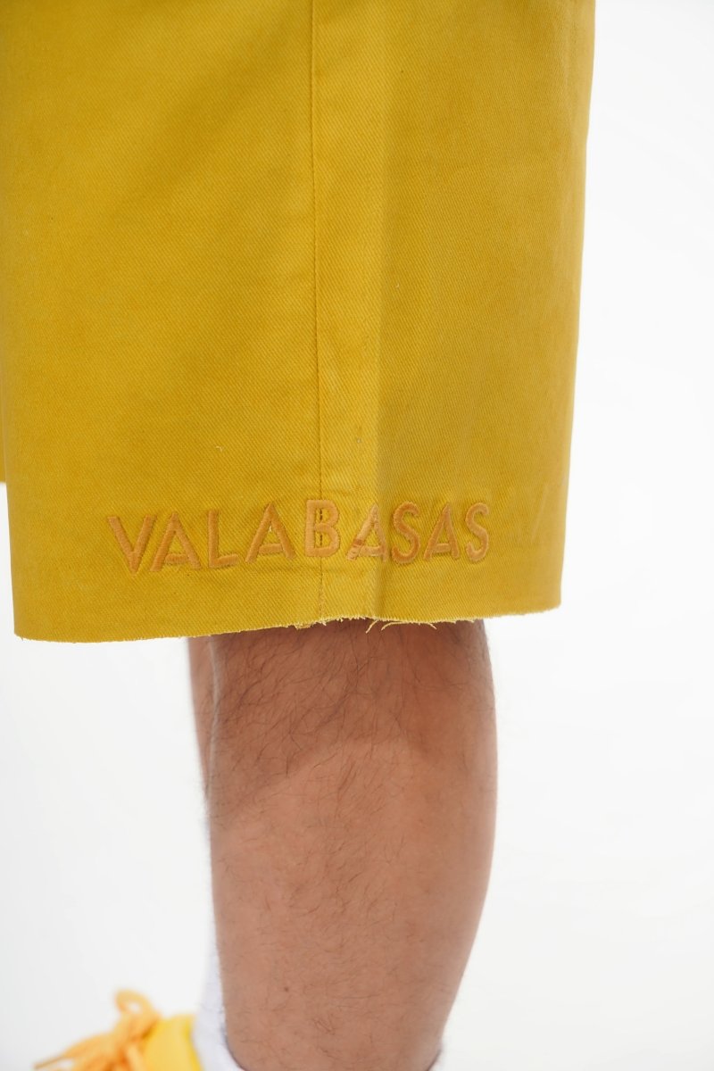 Mr.Shorts Yellow Waxed Jorts - Valabasas