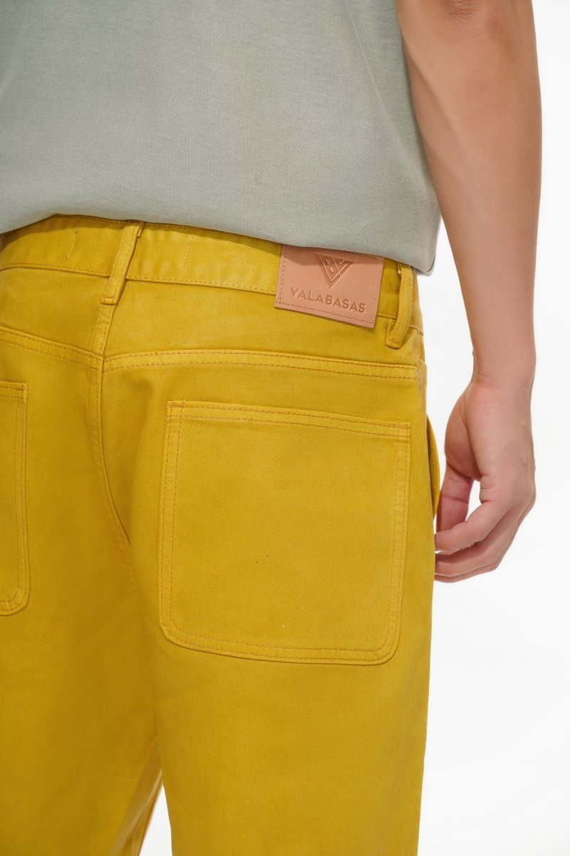 Mr.Shorts Yellow Waxed Jorts - Valabasas