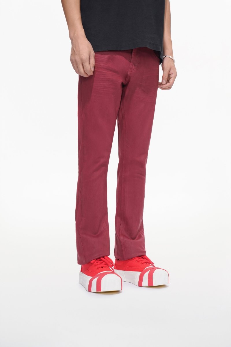 Mr.Stacked Burgundy Waxed Jean - Valabasas