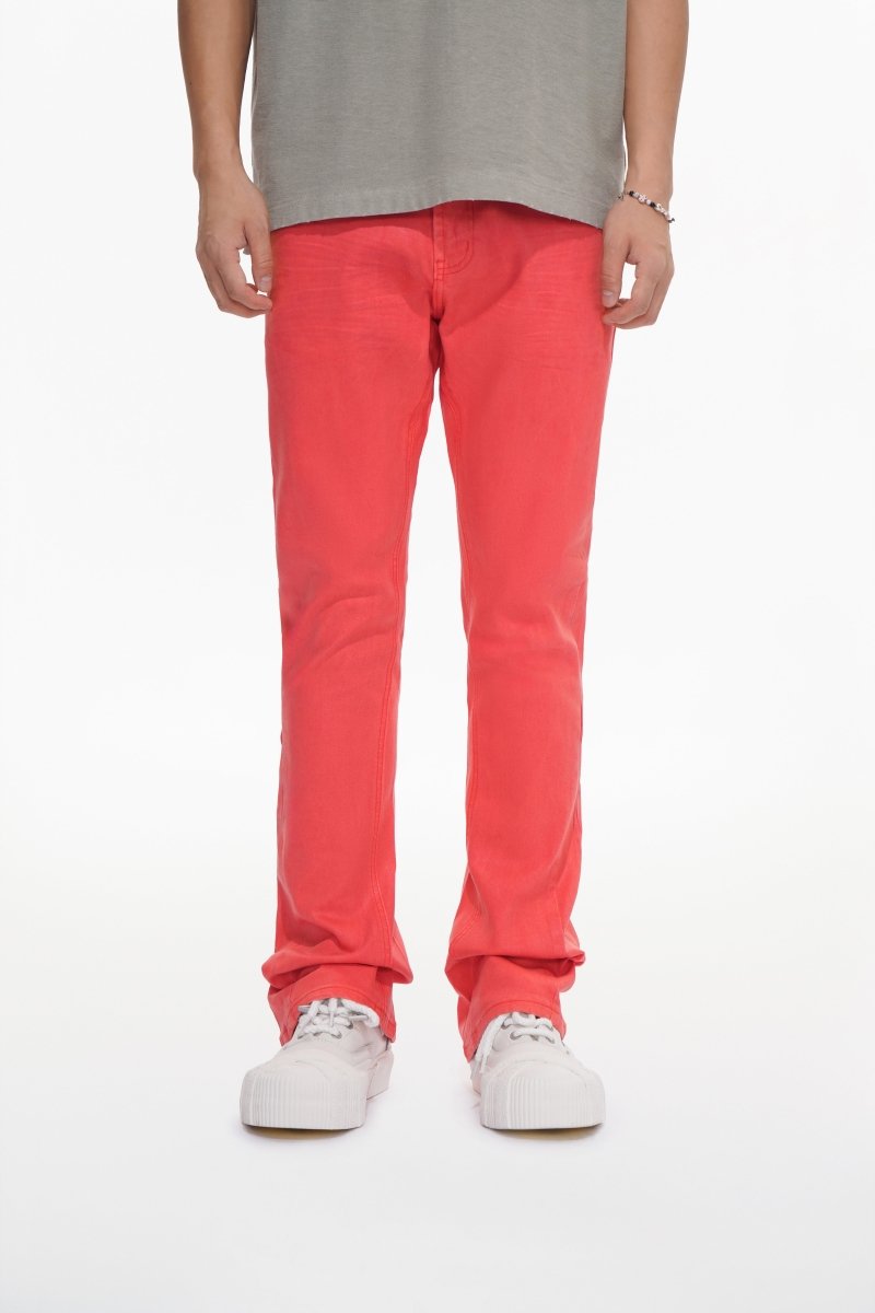 Mr.Stacked Coral Waxed Jean - Valabasas