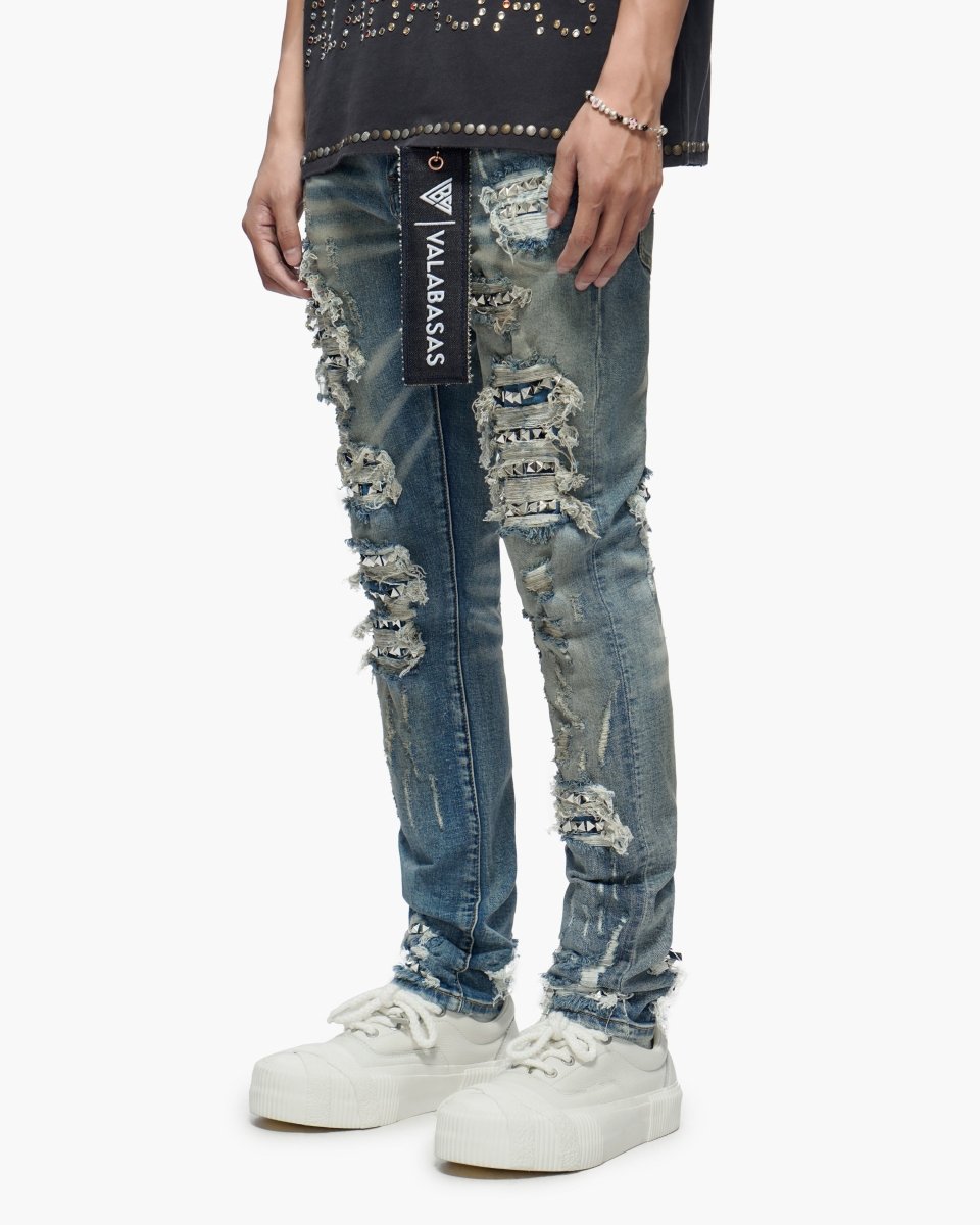 Nobleton Medium Dirty Blue Skinny Jeans - Valabasas
