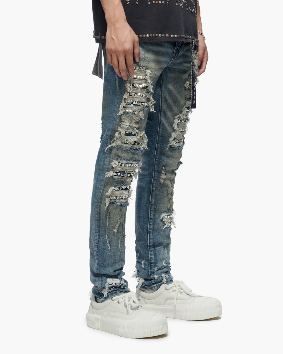 Nobleton Medium Dirty Blue Skinny Jeans - Valabasas