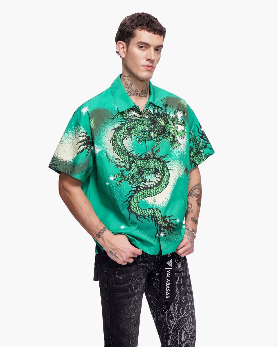 Noriku Button Down Green - Valabasas