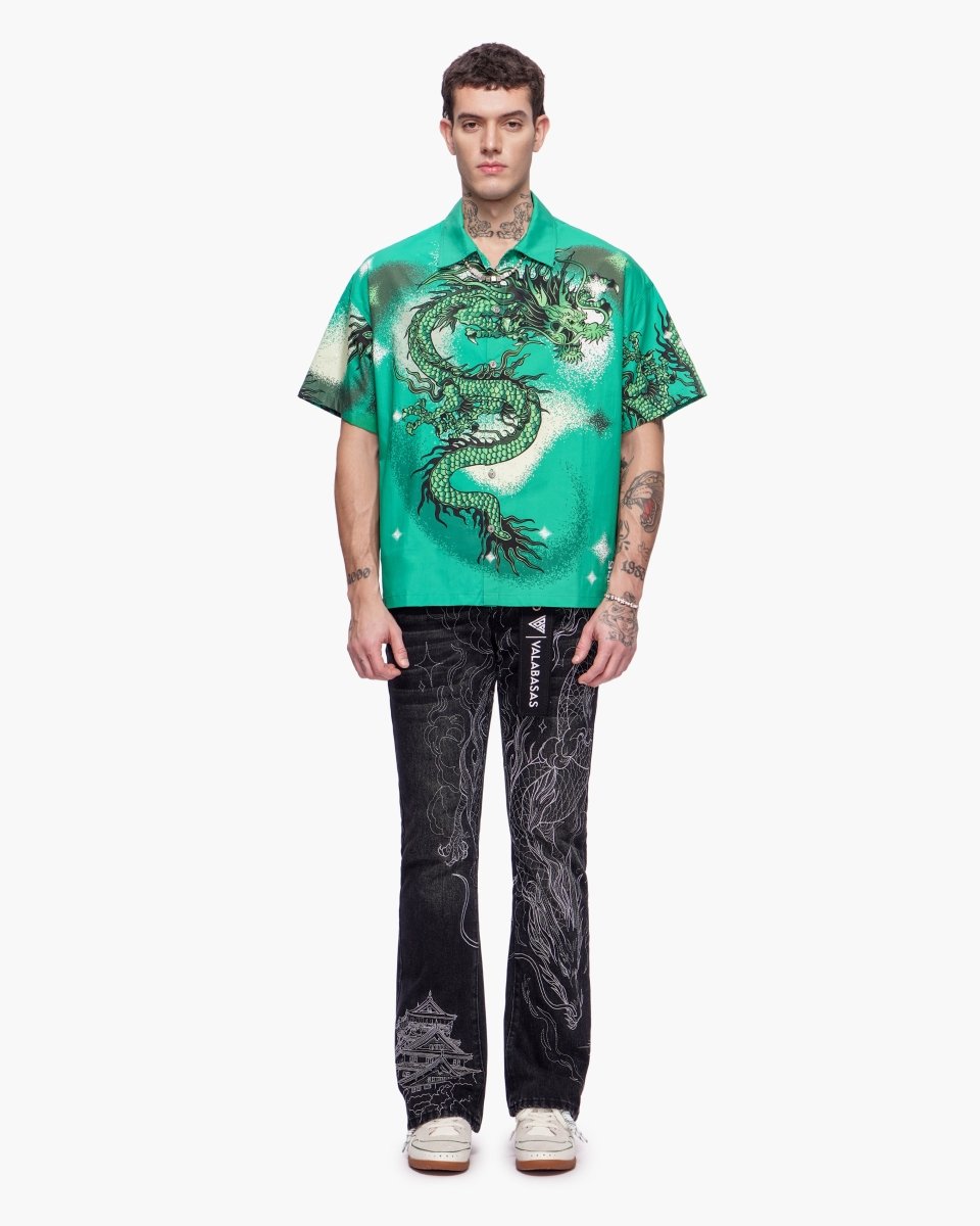 Noriku Button Down Green - Valabasas