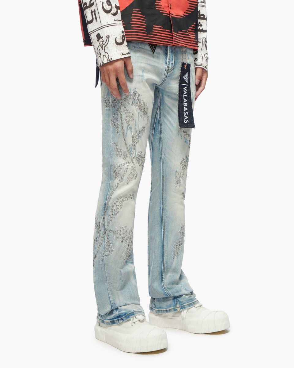 Oakmont Light Blue Wash Stacked Jeans - Valabasas