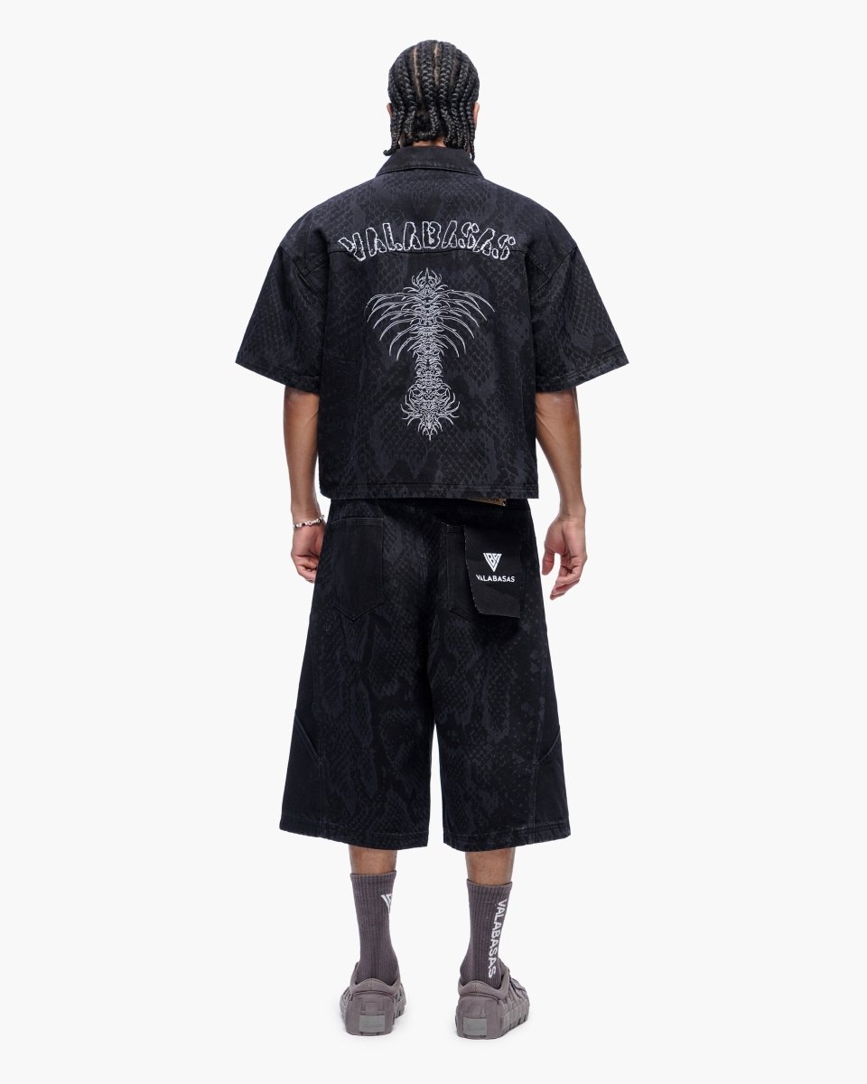 Obsidian Twins Denim Zip Up Black Wash - Valabasas
