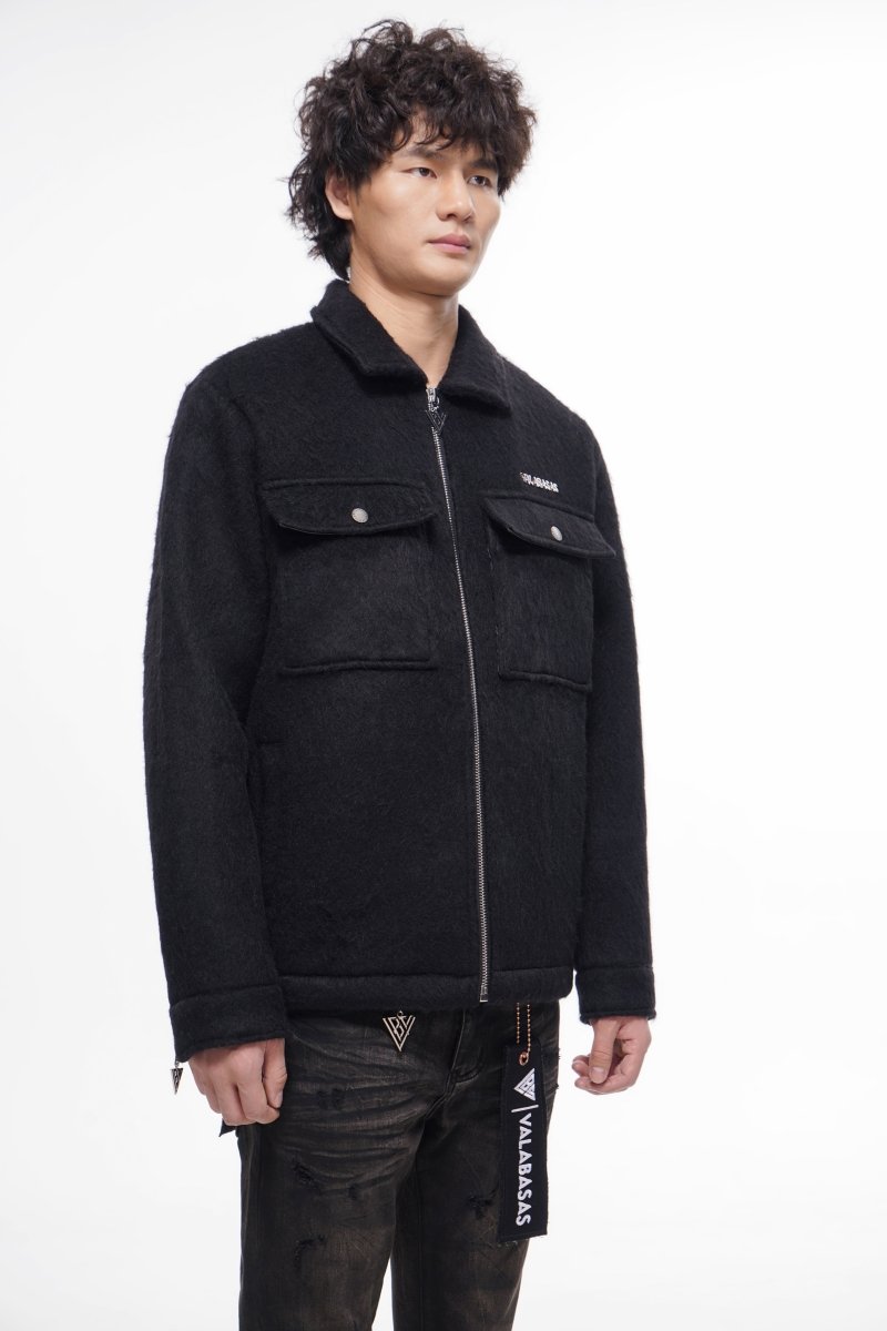 Offset Black Mohair Jacket - Valabasas