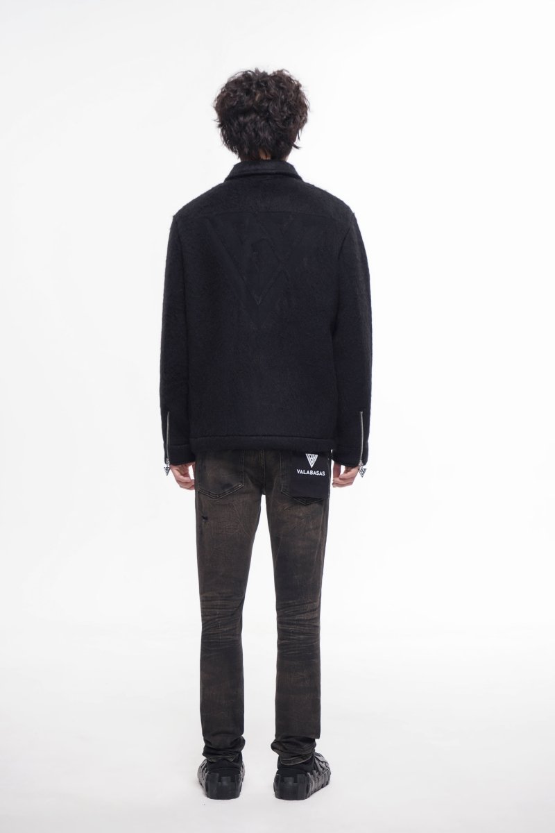 Offset Black Mohair Jacket - Valabasas