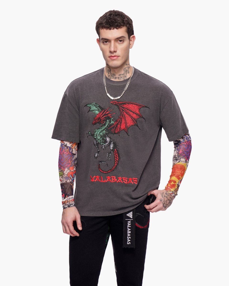 Okiri Long Sleeve Charcoal - Valabasas
