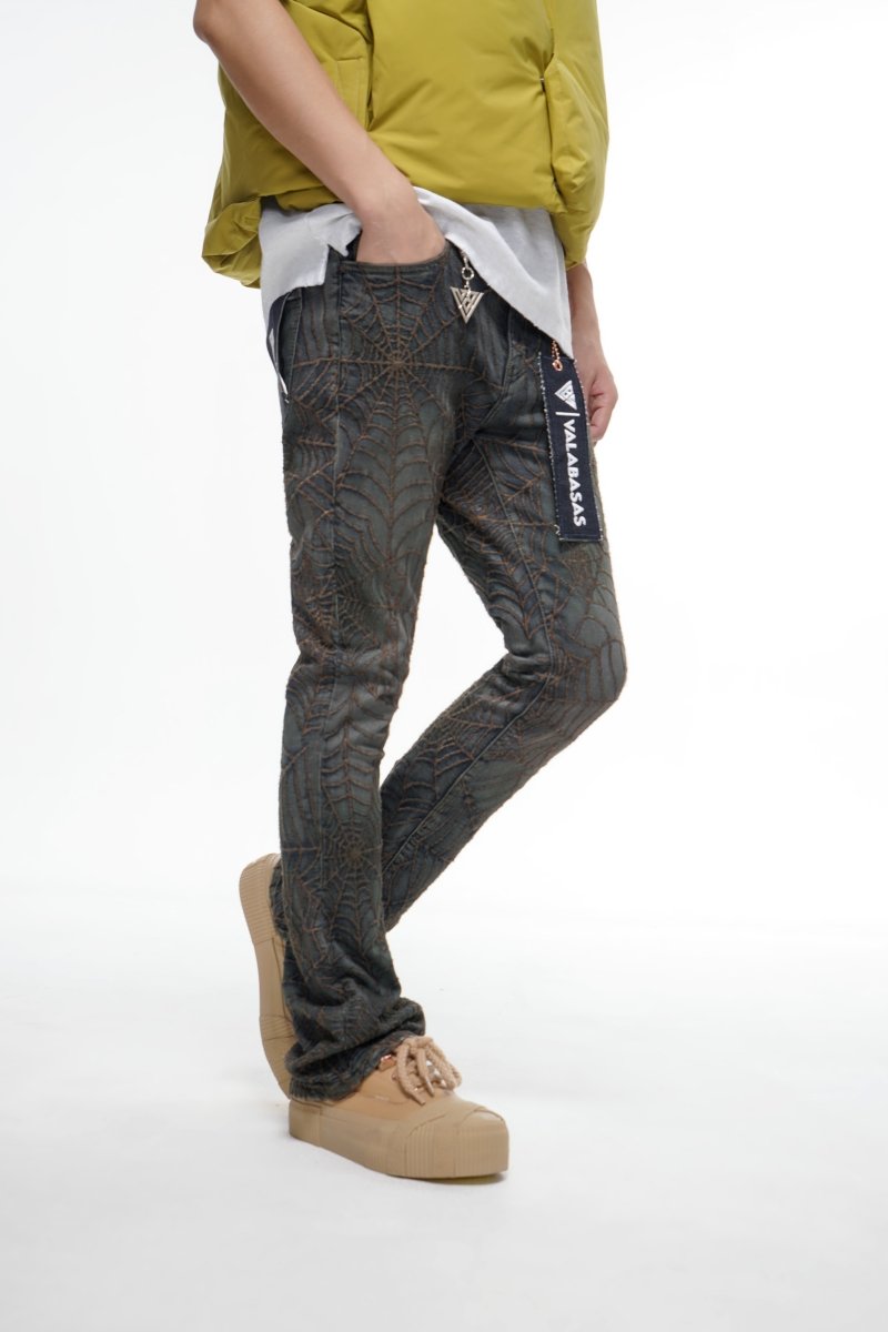 Operator Dirty Blue Stacked Flare Jean - Valabasas