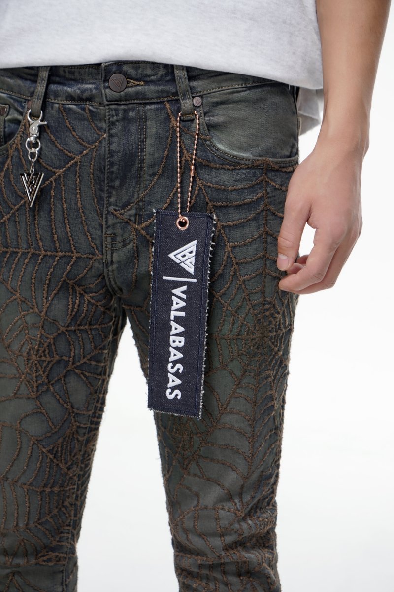 Operator Dirty Blue Stacked Flare Jean - Valabasas