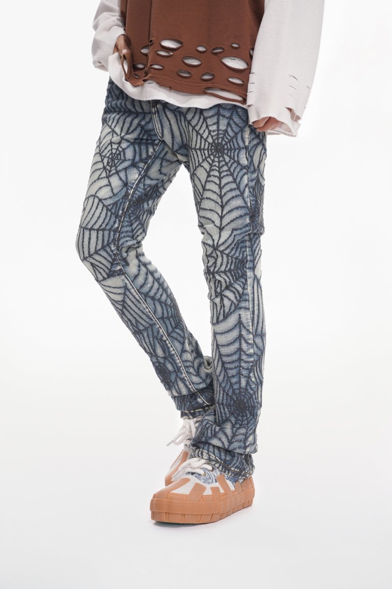 Operator Light Blue Stacked Flare Jean - Valabasas