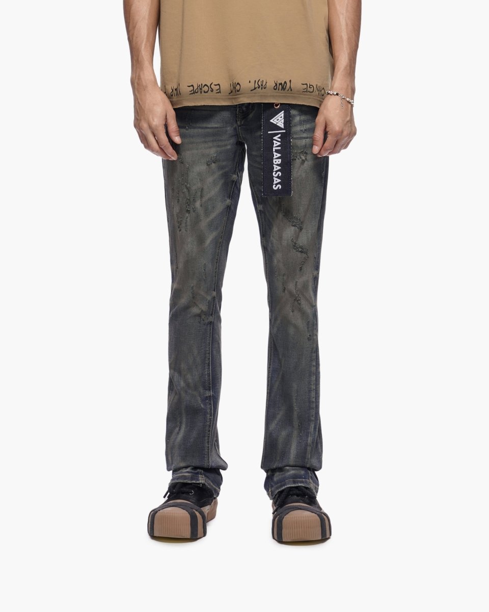Outlawed Stacked Dirty Dark Blue - Valabasas