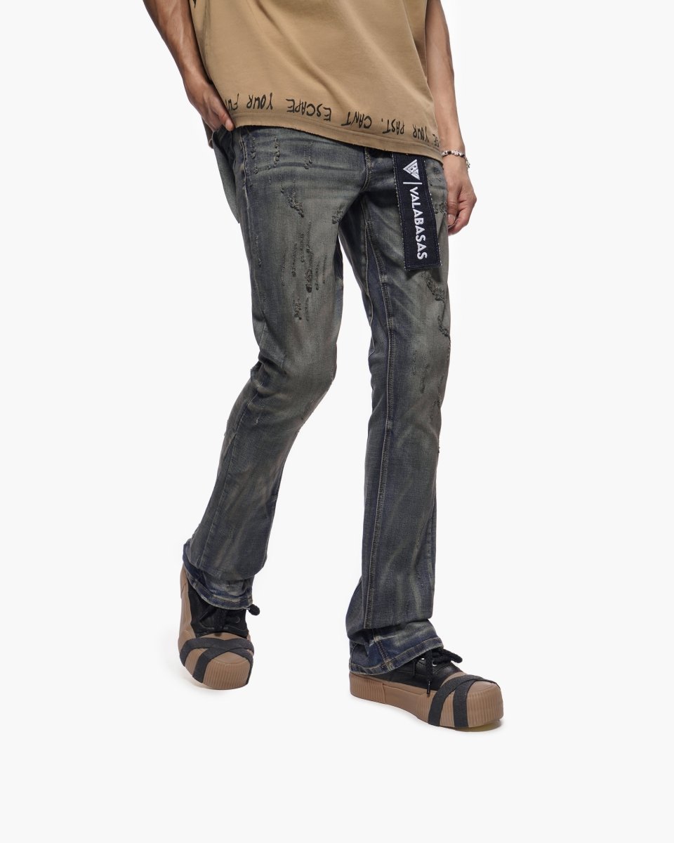 Outlawed Stacked Dirty Dark Blue - Valabasas