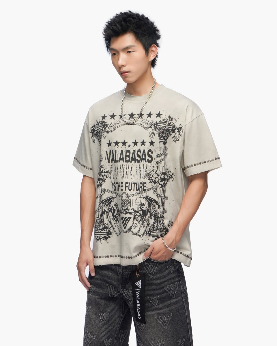 Parchment Tee Vintage Light Grey - Valabasas