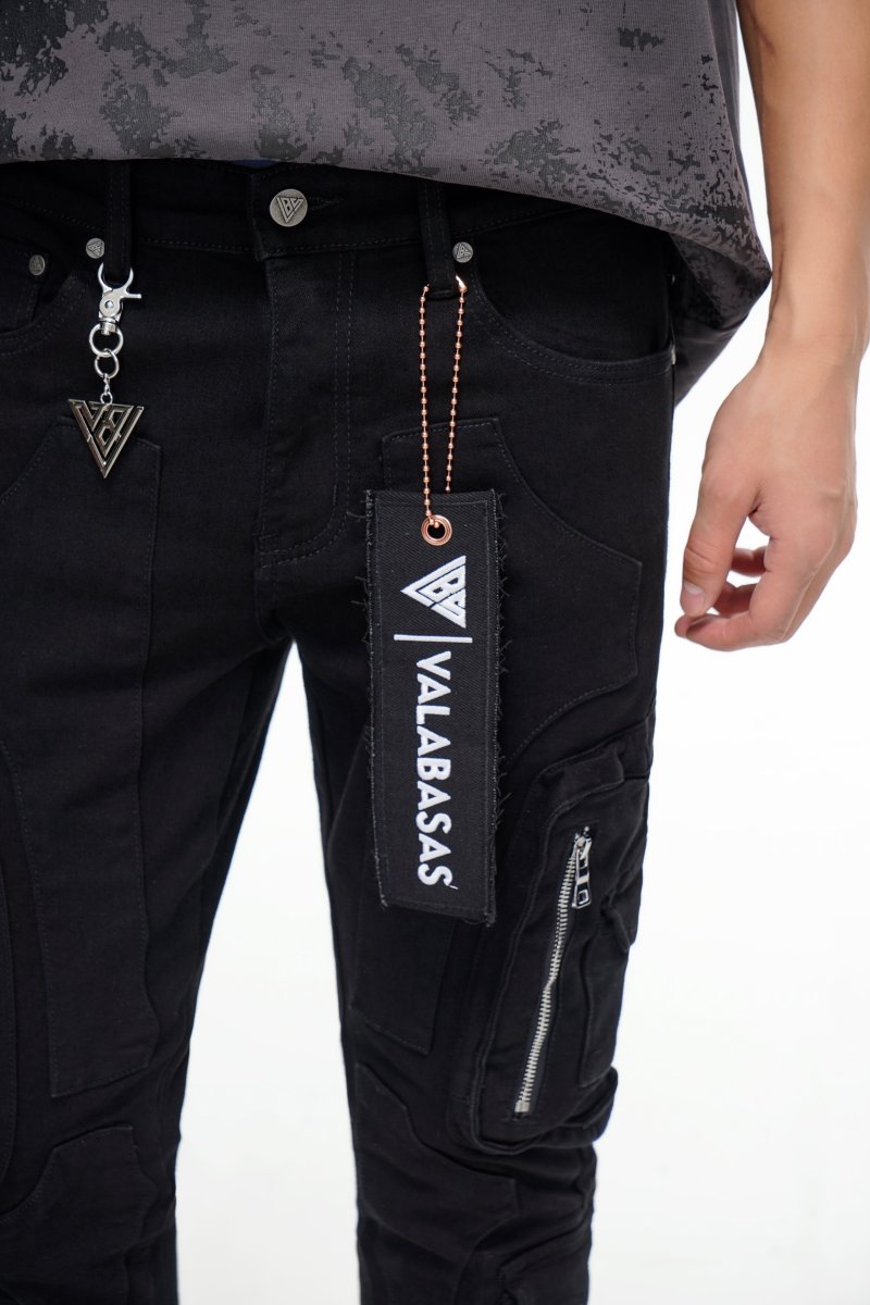 PayDay Black Stacked Jeans - Valabasas
