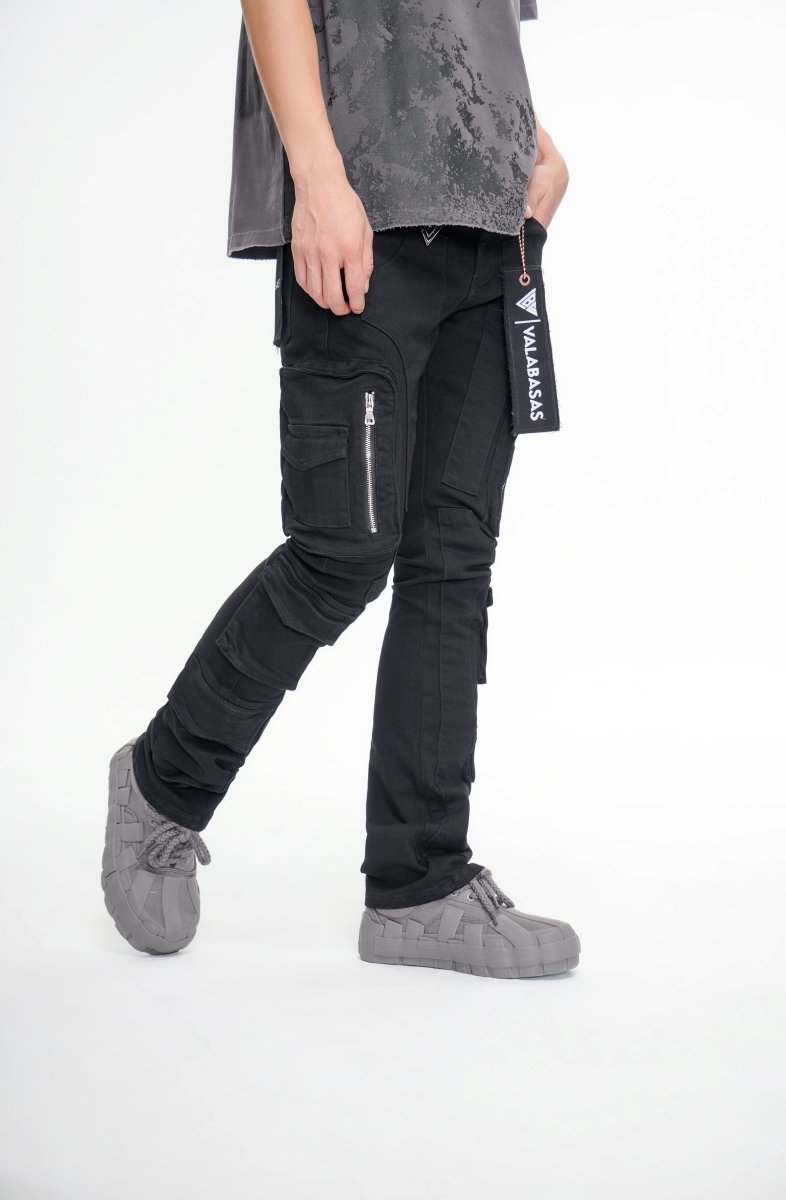 PayDay Black Stacked Jeans - Valabasas