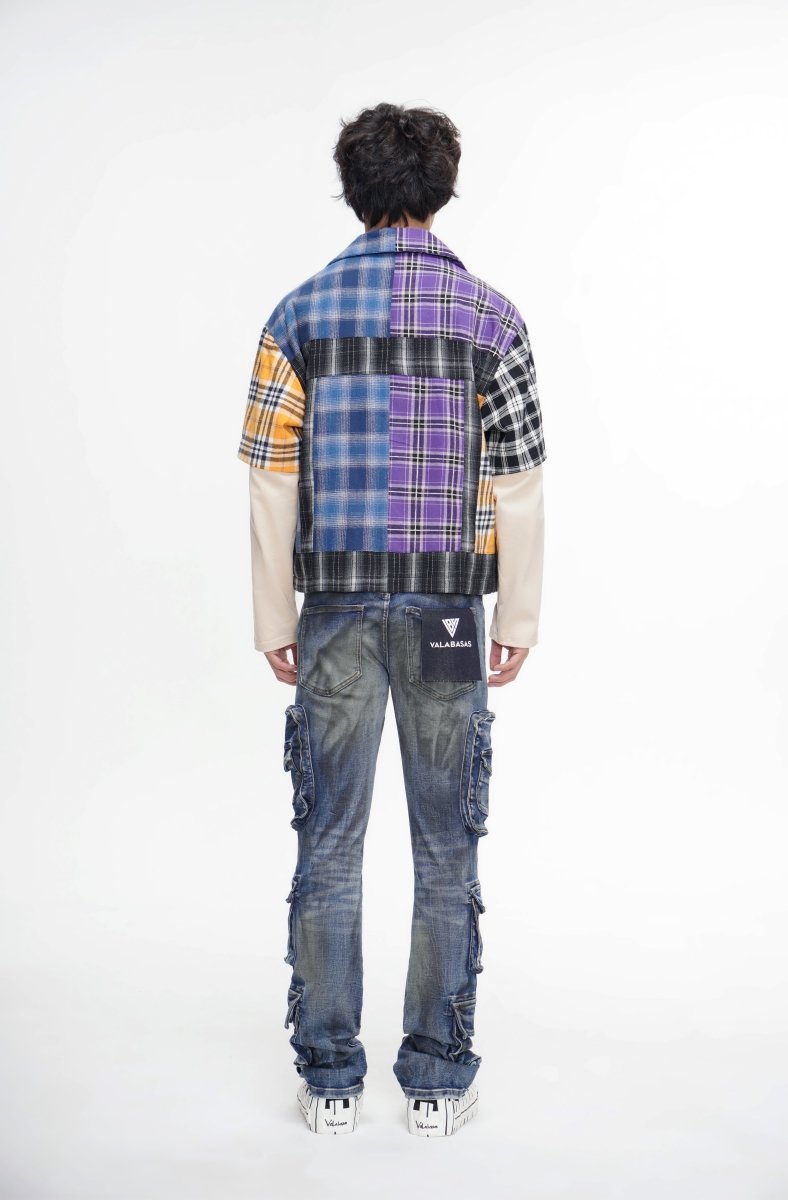 PayDay Dark Blue Stacked Jeans - Valabasas