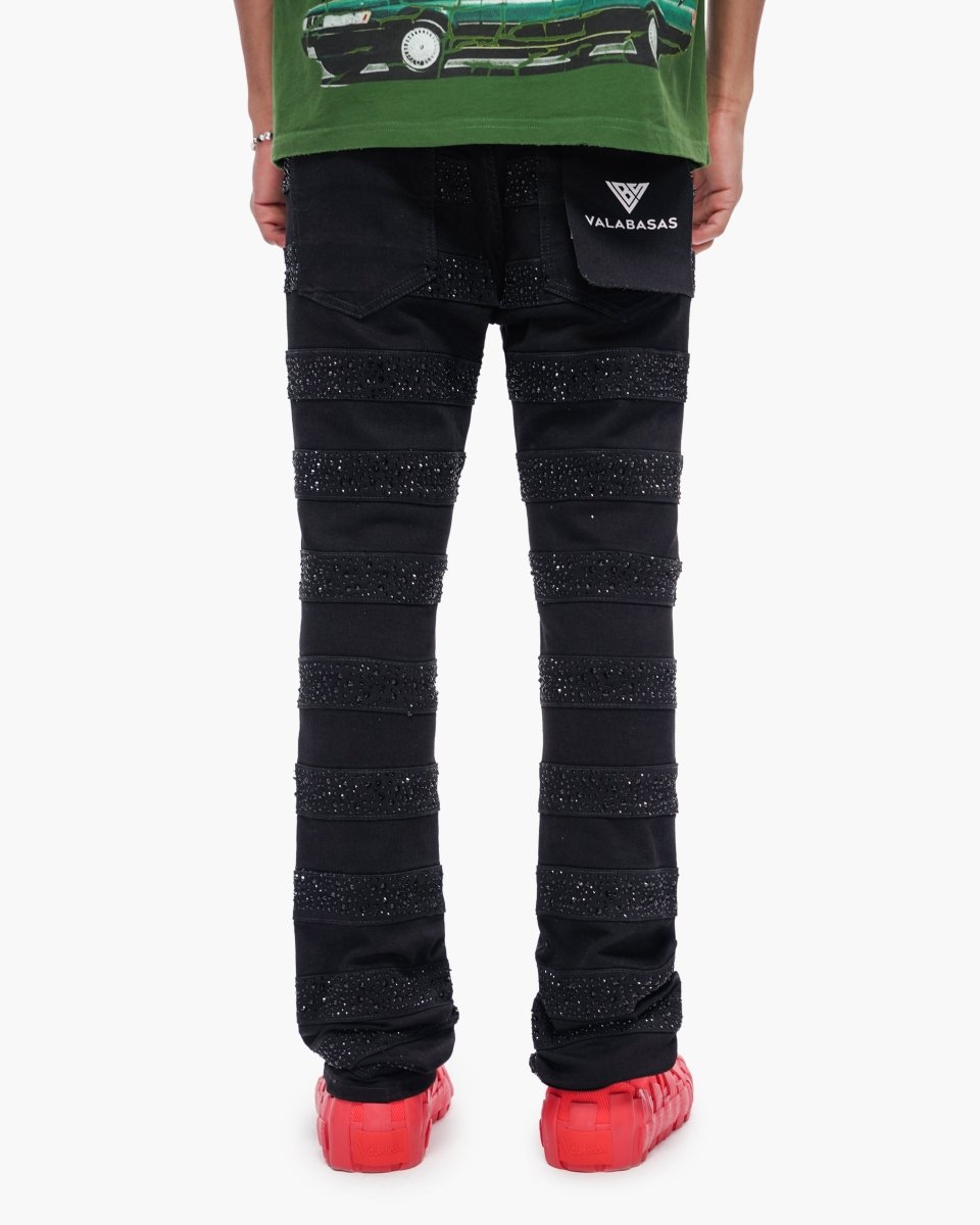 Phoenix 3.0 Stacked Jet Black Jeans - Valabasas