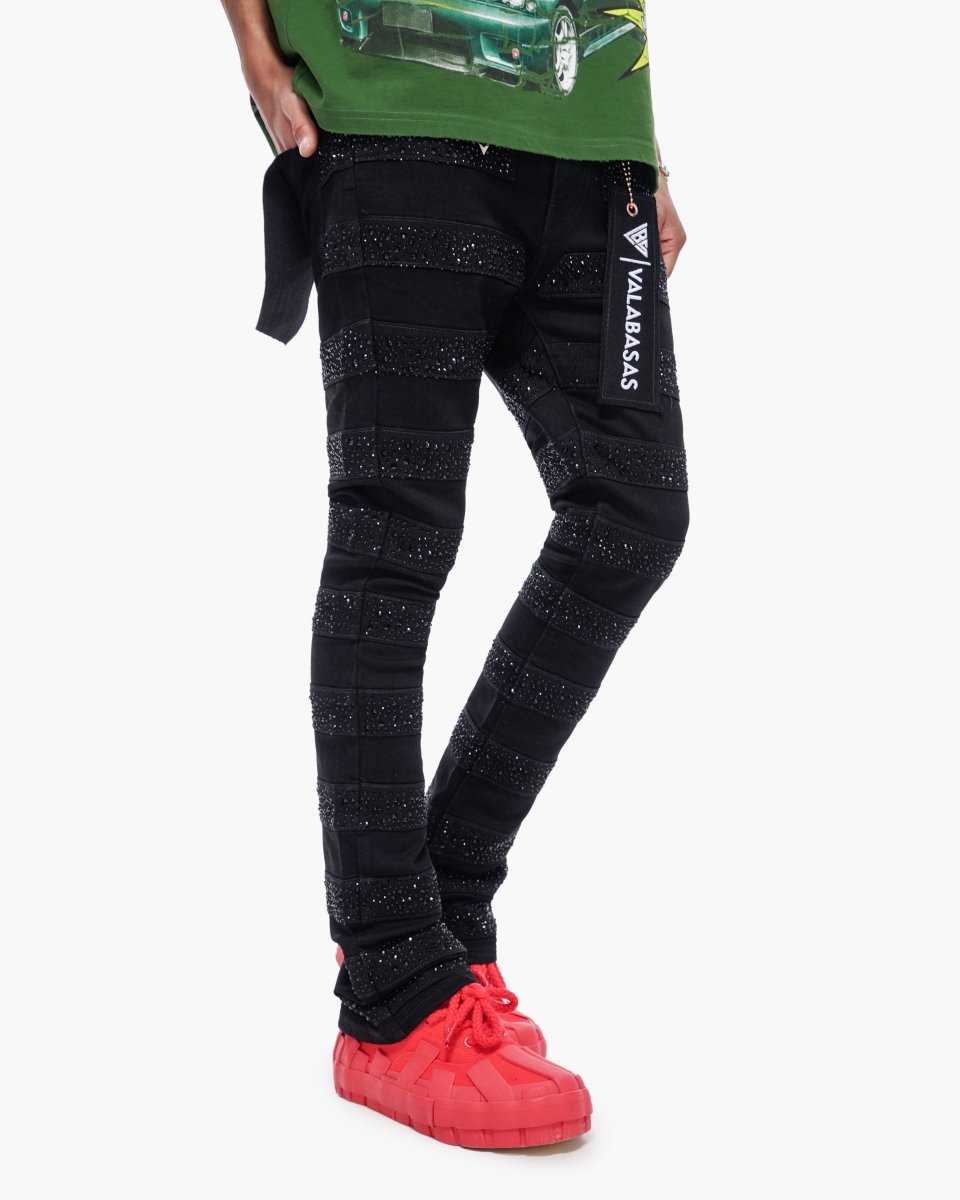 Phoenix 3.0 Stacked Jet Black Jeans - Valabasas