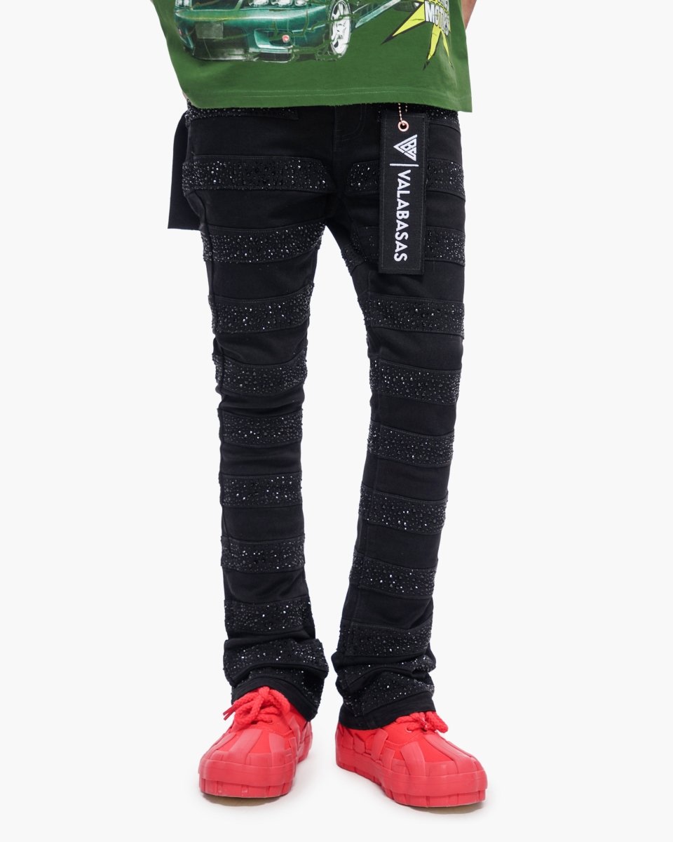 Phoenix 3.0 Stacked Jet Black Jeans - Valabasas