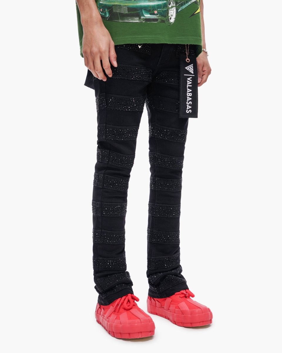 Phoenix 3.0 Stacked Jet Black Jeans - Valabasas