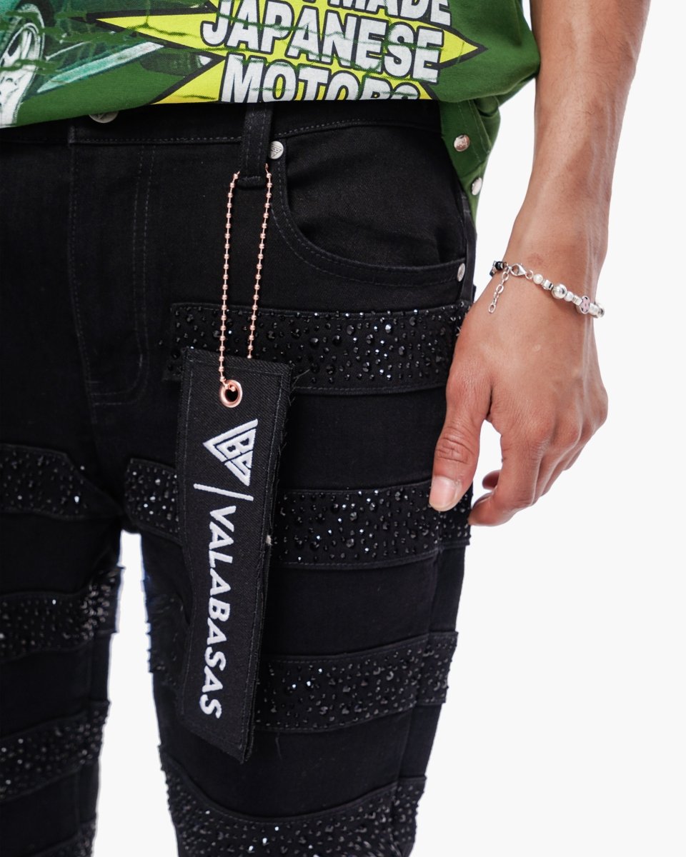 Phoenix 3.0 Stacked Jet Black Jeans - Valabasas