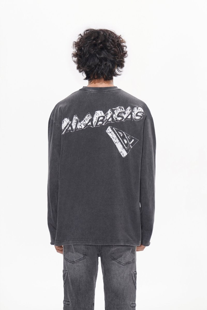 Piece Long Sleeve Tee Sunfaded Black - Valabasas
