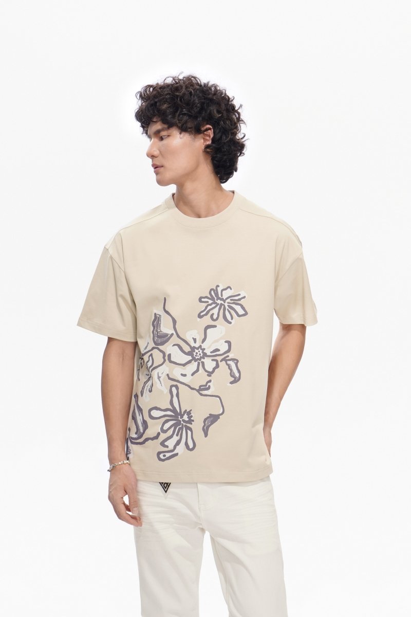 Plucked Tee Cloud Cream - Valabasas