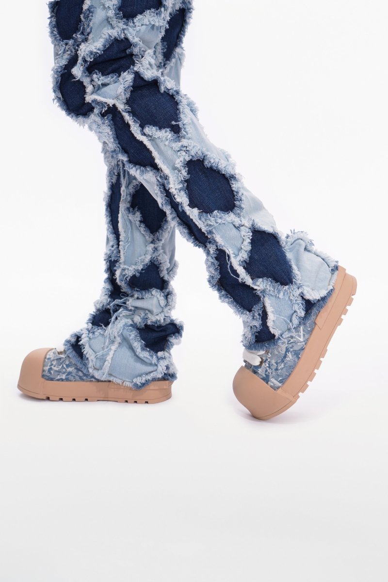 Pocket Blue Lt.Blue Stacked Jeans - Valabasas