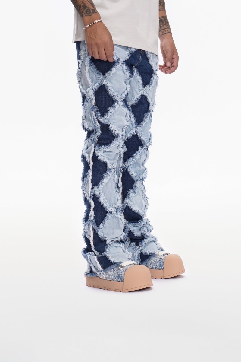 Pocket Blue Lt.Blue Stacked Jeans - Valabasas