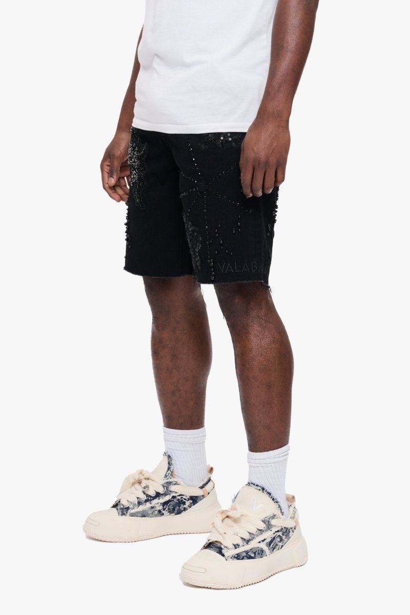 Polar Denim Shorts Jet Black - Valabasas