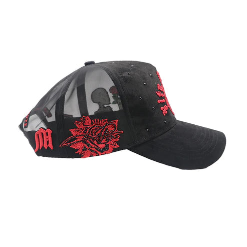 Premium Rose Trucker Hat - Embroidered