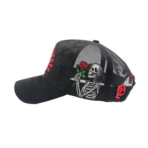 Premium Rose Trucker Hat - Embroidered