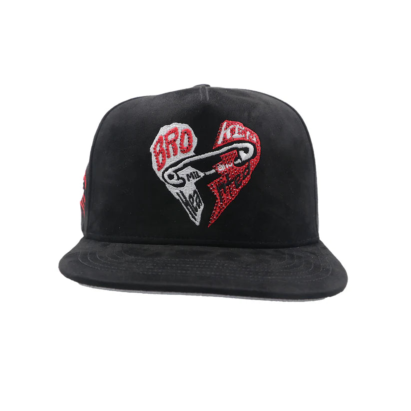 Premium Broken Heart Snapback Hat - Embroidered